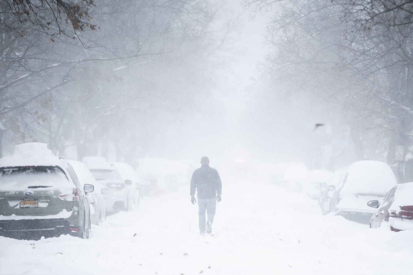 Lake-effect snow hits the city of Buffalo